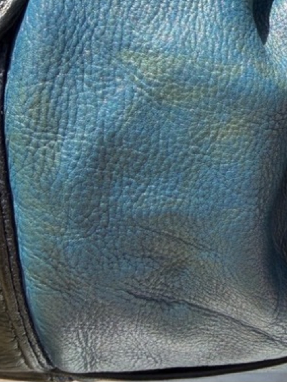 Marc Jacobs Rare Vintage Sasha Teal Black Leather Beaded Satchel Bag - Picture 12 of 16